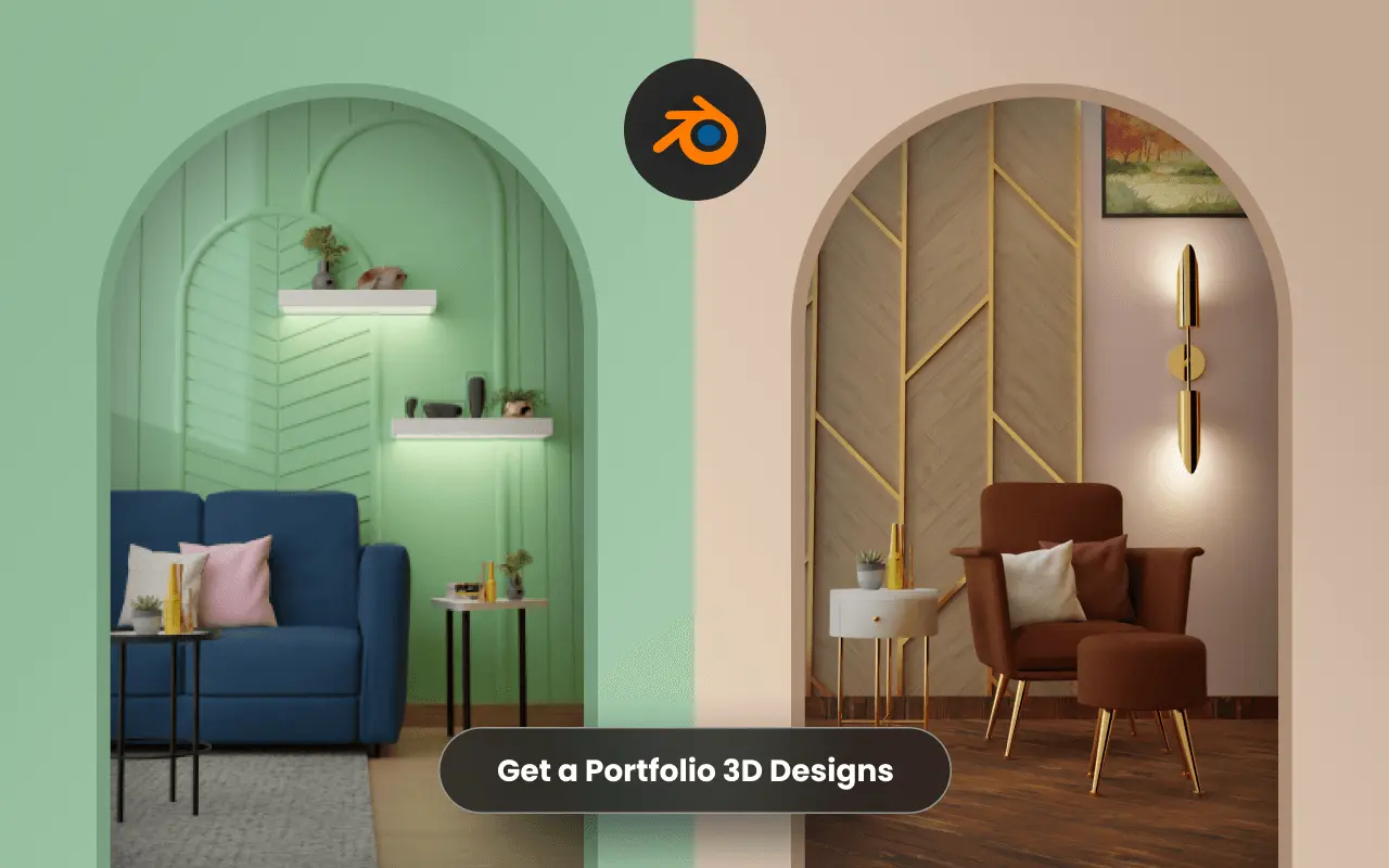Foto kelas Complete Realistic Interior Design with Two Design Options with Blender